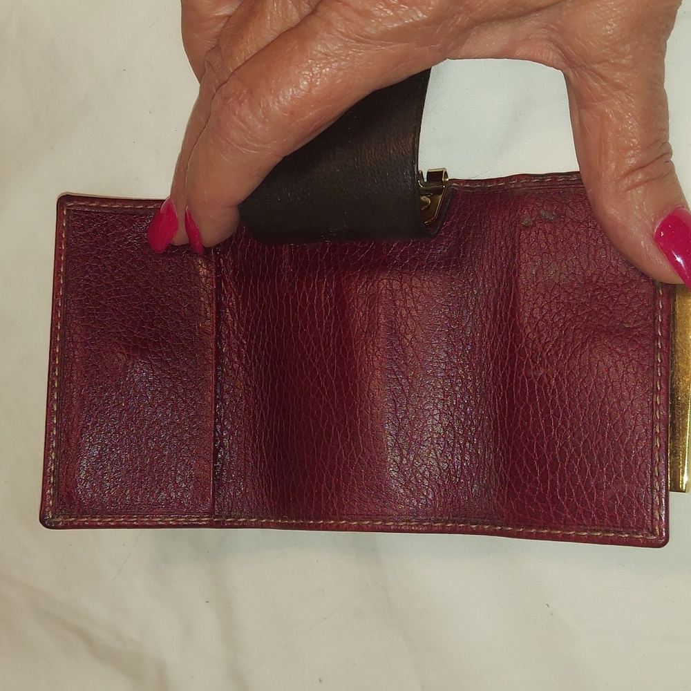 GUCCI SHERRY LINE GG Logo Canvas   Key Case Rare Burgundy Brown Cream Colorway. - Picture 6 of 9